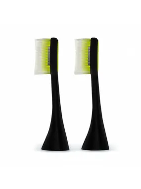 Replacement heads for ToothWave Soft Large toothbrush Black 2 pcs