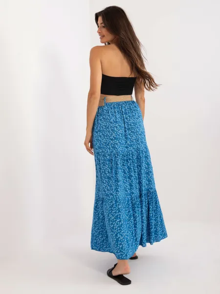 Women's blue ruffle skirt