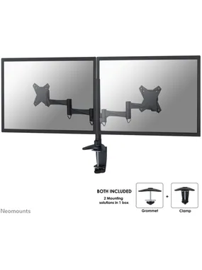 Table mount for two flat screens up to 27" (69 cm) 8KG FPMA-D1330DBLACK Neomounts