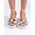 Silver wedge sandals