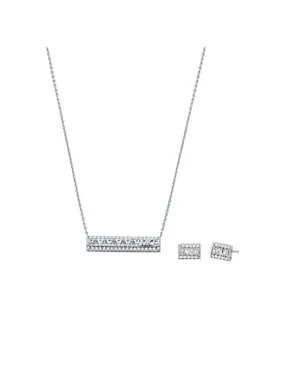 Beautiful Zircon Jewelry Set MKC1688SET (Earrings, Chain, Pendant)