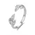 Charming silver ring with zircons AGG474