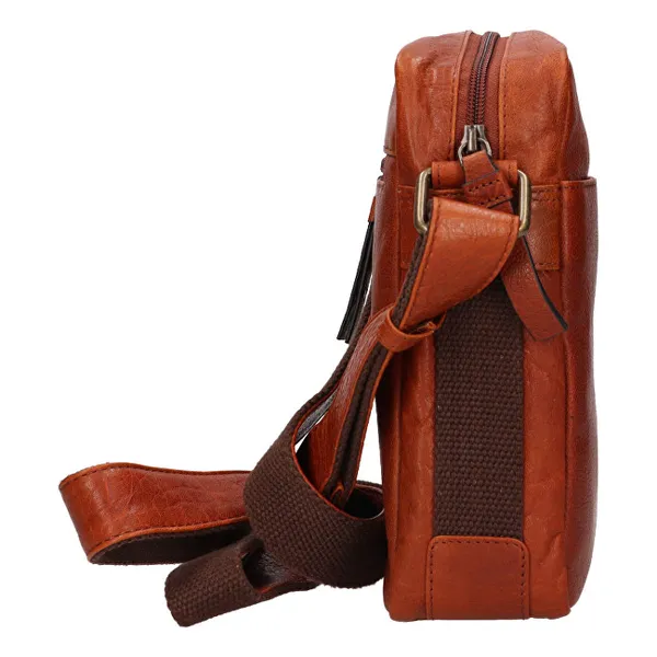 Men's leather crossbody bag 290602 COGNAC