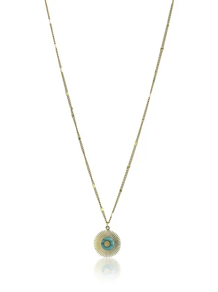Unique Gold Plated Turquoise Necklace EWN23052G