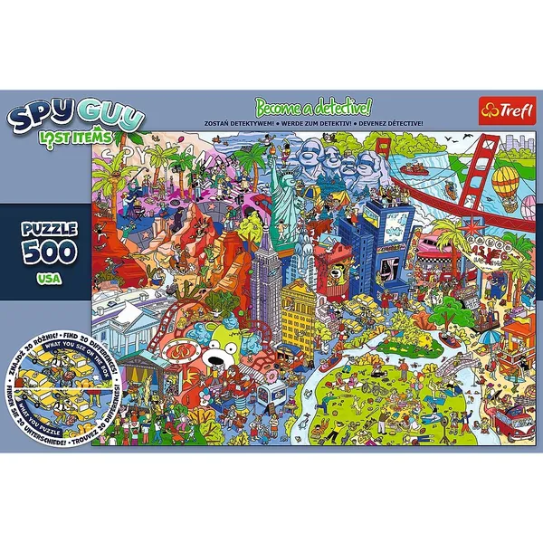 Puzzles 500 elements Spy Guy Lost Items USA