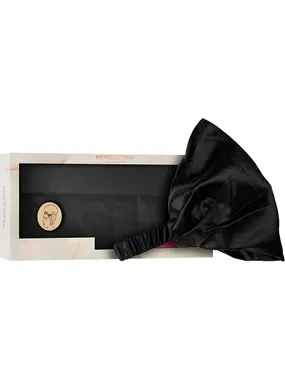 Cosmetic headband Satin Black (Curl Protector)