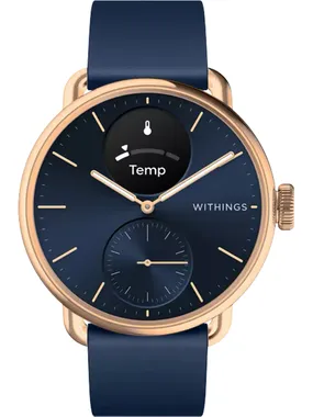 Withings HWA10-model 6-All-In ScanWatch 2 rosé gold blue 38 mm 5ATM