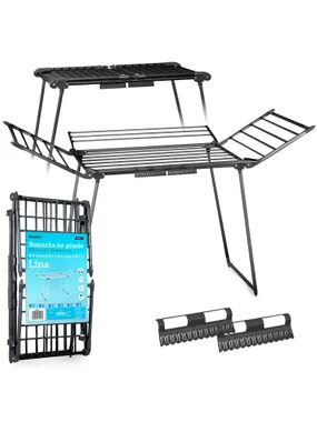 Dryer for laundry standing folding rope 22 mb black