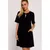 M788 A-line dress with pockets - black