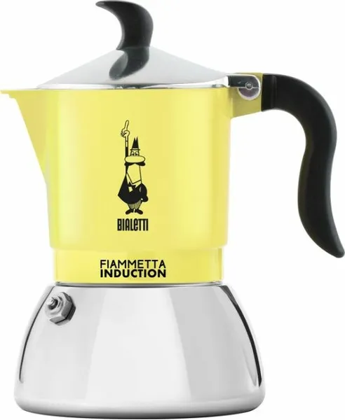 Bialetti 6578 manuālais kafijas automāts Moka kanna 0,15 L Melns, Sudrabs, Dzeltens