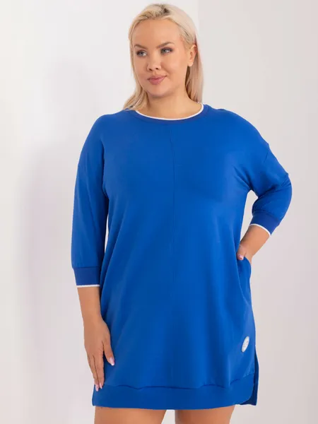 Women's cobalt blue plus size tunic