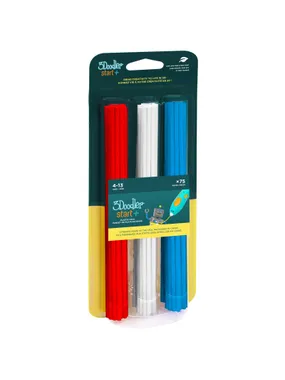 3Doodler Start 3DS-ECO-MIX1-75 3D drukas materiāls Kompostējama plastmasa Zils, Sarkans, Balts 1 g