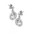 Beautiful silver earrings with diamonds and topaz Orbit DE744