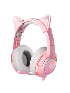 Gaming headset K9 RGB pink