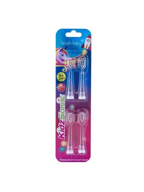 KidzSonic replacement sonic toothbrush heads 3-6 years 4pcs.