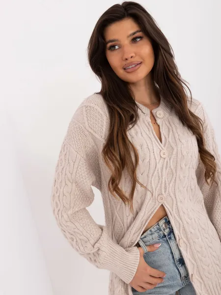 Women's beige cardigan