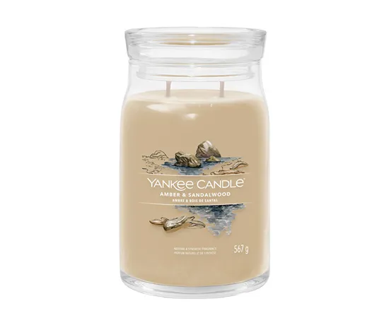 Aromatic candle Signature glass large Amber & Sandalwood 567 g