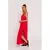 M791 Maxi dress with a deep neckline on the back - red