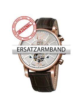 Perigaum Replacement Strap Leather P-1111 Brown without Clasp 24 mm