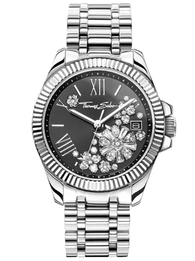 Thomas Sabo WA0421-201-201 Ladies Watch Divine Flower 33mm 5ATM