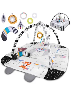 Educational interactive mat 110 x 100 cm boho ricokids