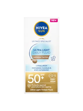 Sun Ultra Light Daily Fluid SPF50+ Facial Fluid Medium Tinted 40ml