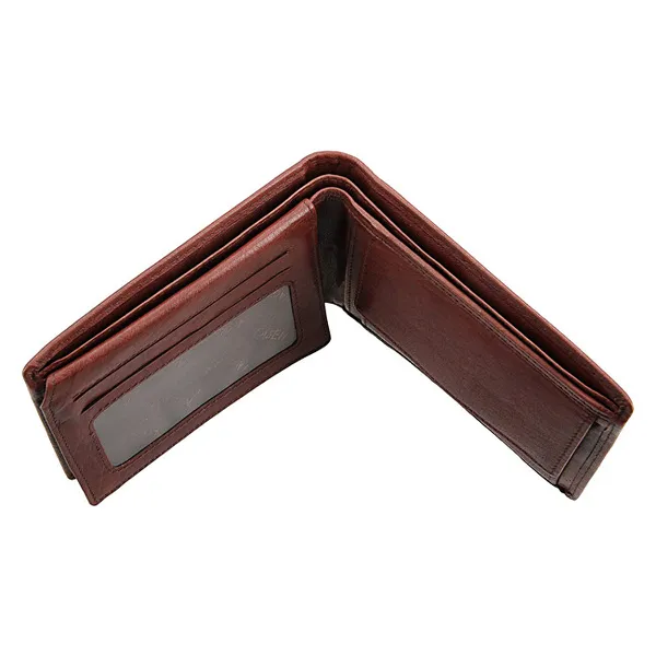 Men's leather wallet W-8154 BRN