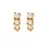 Jac Jossa Hope DE758 elegant gold-plated diamond and topaz earrings