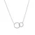 Sparkling Silver Linked Rings Necklace AJNA0020