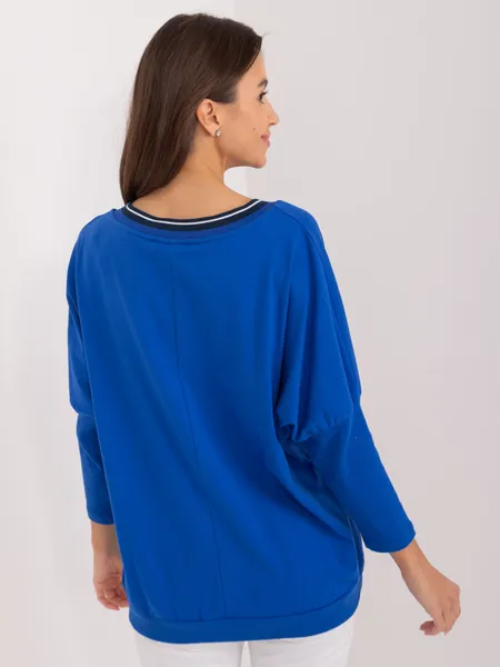 Women's cobalt oversize blouse