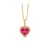 Charming Gold Plated Heart Necklace 12448G