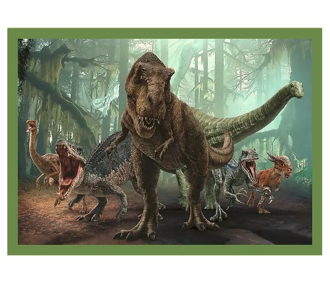 Puzzle 4w1 Groźne dinozaury Jurassic World