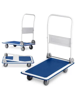 HM-505 manual transport trolley white and blue