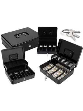 Bank coin casket Black metal coins