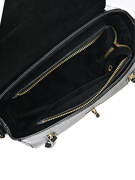 Ladies leather handbag AL1727 Nero