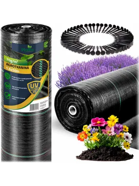 Garden Agrotkanine 1.6 mx 50 m 70 g/m2 + 50 pins Plonos - black