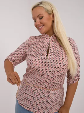 Women's peach plus size blouse