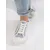 Light blue women's platform sneakers