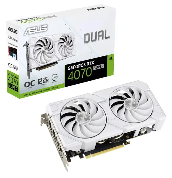 VGA PCIE16 RTX4070 SUPER 12GB/DUAL-RTX4070S-O12G-EVO WH ASUS