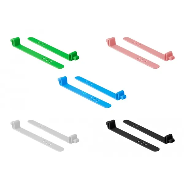 Silicone cable ties, reusable, assorted colors