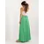 Women's green flared skirt