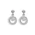 Beautiful silver earrings with diamonds and topaz Orbit DE744