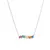 Beautiful silver necklace with colored zircons AJNA0010