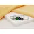 Timeless silver ring with green zircon RI057WG