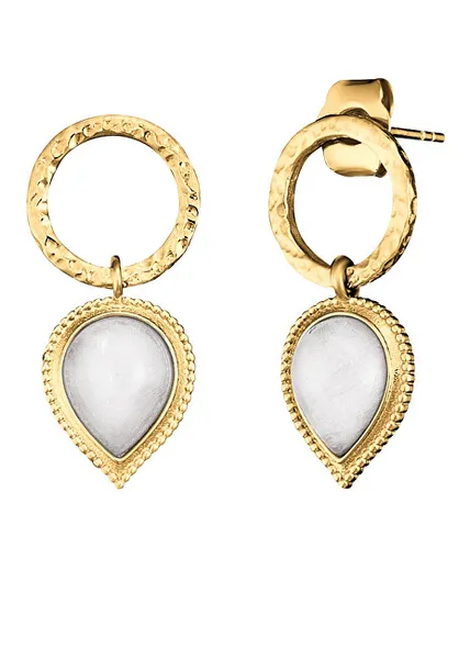 Gold-plated earrings with moonstone Pure Drop ERE-PUREDROPMOG