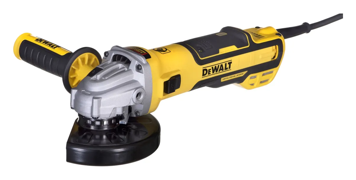 DEWALT DWE4357-QS pārnēsājamā slīpmašīna Disku slīpmašīna Melna, Dzeltena 10500 RPM 1700 W