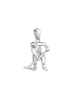 Silver Pendant Hockey Player 64016