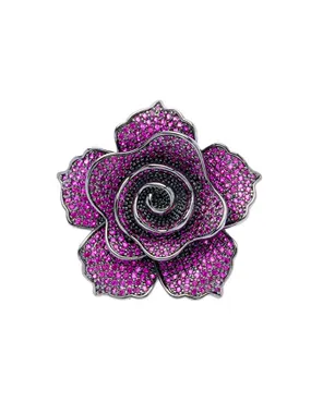Sparkling Flower Brooch with Crystals Peons 58053