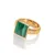 Jac Jossa Hope DR248 Gold Plated Malachite Diamond Ring