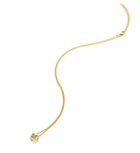 Jac Jossa Soul Gold Plated Diamond and Topaz Necklace DP920(Chain, Pendant)